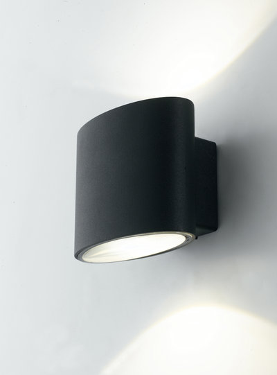 Applique da Parete Boxter in Alluminio Nero 2x4w 4000k e Naturale) Ip44