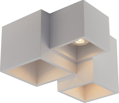 Lampade da soffitto Plafoniera Foster Bianco in Gesso 3xgu10 .