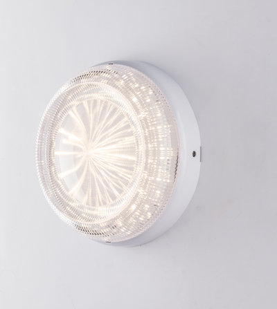 Outdoor Plafoniera Led Capri Bianca in Termoplastica 20 w 2000 Lumen 4000k (luce Naturale)ip65 Ermetico e Resistente All'acqua, Adatto ad Bienti Esterni