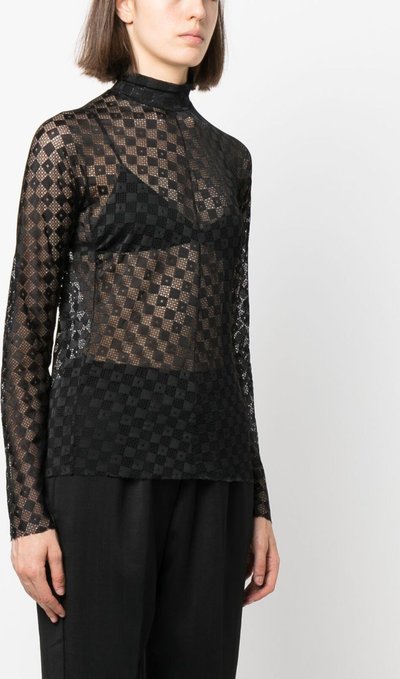 Camicie Camicia Damier in pizzo