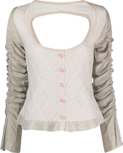 T-shirt Cardigan Con Bottone
