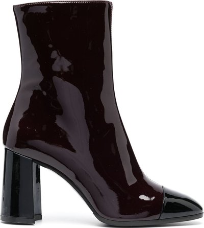 Stringate Pelle verniciata marrone/nera