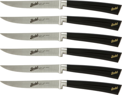 Coltelli e Taglieri Elegance set 6 coltelli da bistecca in acciaio, nero