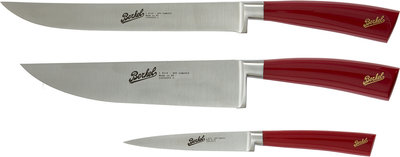 Coltelli e Taglieri Elegance set 3 coltelli Chef, rosso