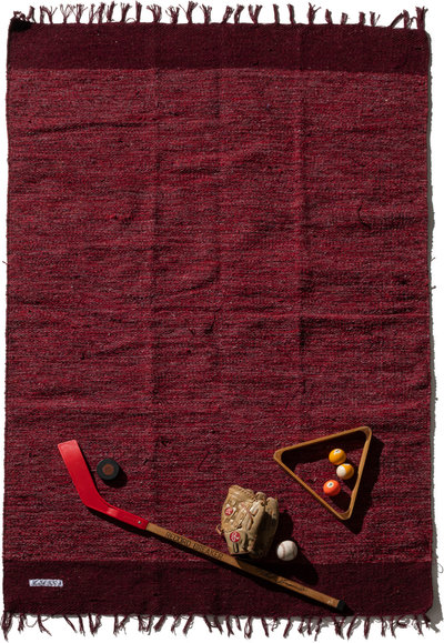 Tappeti Tappeto fatto a mano in filato riciclato / burgundy 2.25 x 3m