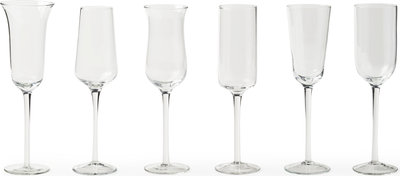 Bicchieri Set 6 Flute Forme Assortite