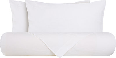 Biancheria Letto Parure Letto Puro Lino Stonewash Bianco Naturale