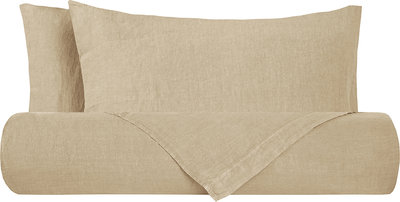 Biancheria Letto Parure Letto Puro Lino Stonewash Sabbia