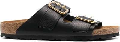 Ciabatte Arizona Bold Black, Pull up Leather 1022515