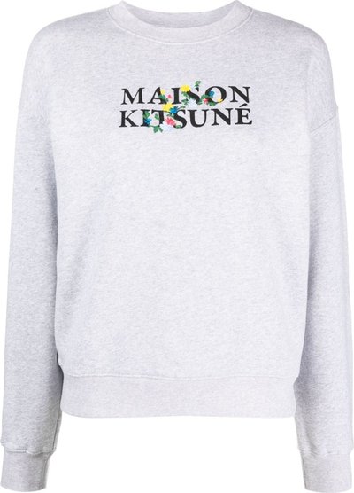Maglie Maison Kitsune Flowers Comfort Sweatshirt Lw00305km0307