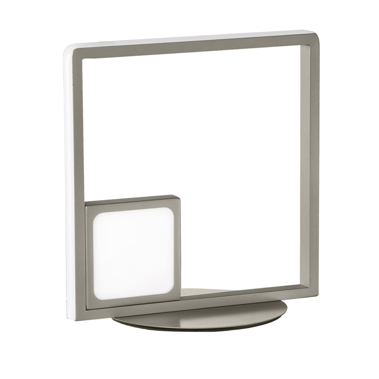 Lámpara de mesa DOWEL LED en metal pintado, plata