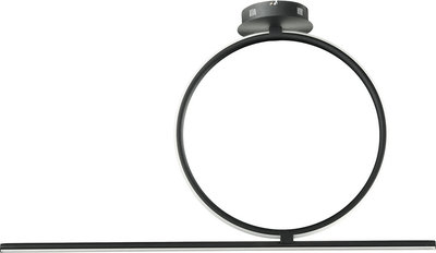 Lampade da soffitto Plafoniera ACROBAT LED dimmerabile in metallo con diffusore siliconico, nero