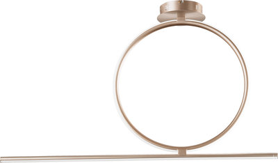 Lampade da soffitto Plafoniera ACROBAT LED dimmerabile in metallo con diffusore siliconico, oro