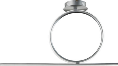Lampade da soffitto Plafoniera ACROBAT LED dimmerabile in metallo con diffusore siliconico, silver