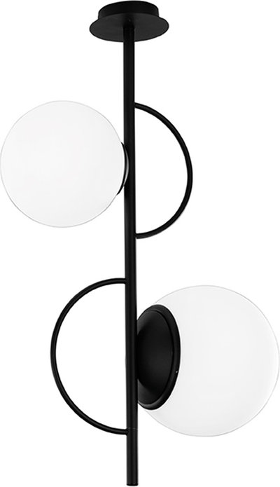 Lampade da soffitto Plafoniera BIRDS in metallo e vetro soffiato, nero