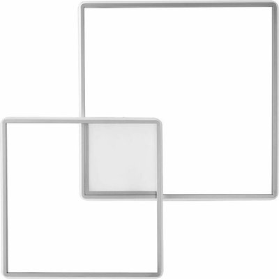 Lampade da soffitto Plafoniera DOWEL in vetro bianco soffiato ed acidato, silver - piccola