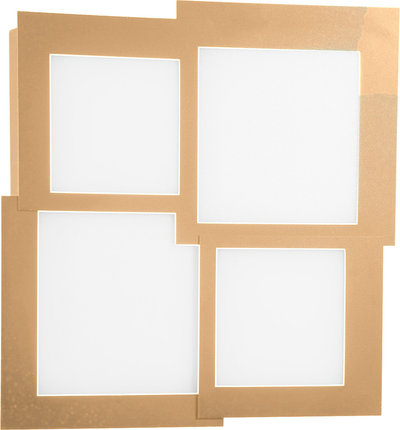 Lampade da soffitto Plafoniera a LED PASSPARTOU in metallo e diffusore in acrilico, oro - grande