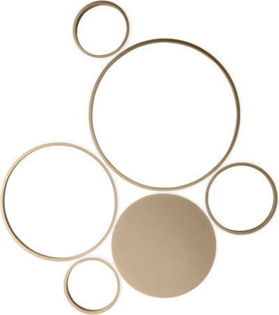 Lampade da soffitto Plafoniera LED POIS in metallo verniciato, oro - grande