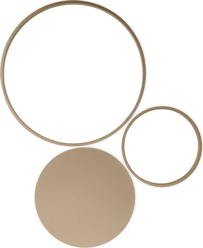Lampade da soffitto Plafoniera LED POIS in metallo verniciato, oro - piccola