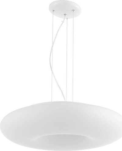 Lampade a sospensione Sospensione DODI in vetro bianco soffiato ed acidato