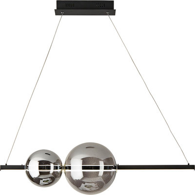 Lampade a sospensione Sospensione FUFI a LED in metallo verniciato e vetro soffiato