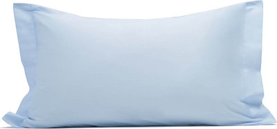Coppia Federe Due Volani Raso Azzurro