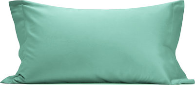 Coppia Federe A Due Volani Raso Verde Acqua