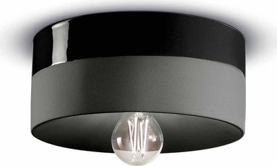 Plafoniera Pi Nero Carbone d25