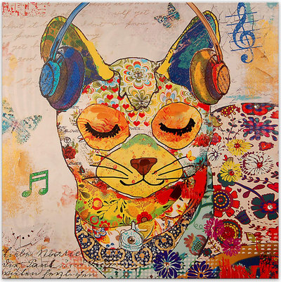 Oggetti decorativi Adm - Stampa 'gatto Pop Art'
