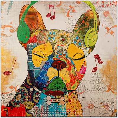 Oggetti decorativi Adm - Stampa 'bouledogue Francese Pop Art'