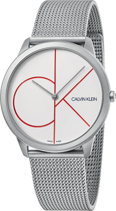 Orologi Orologio da Polso Uomo Calvin Klein con cinturino in acciaio e quadrante bianco