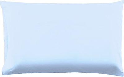 Coppia di federe in cotone azzurro