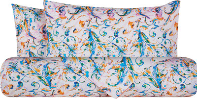 Biancheria Letto Parure letto in cotone Paisley Acquamarina