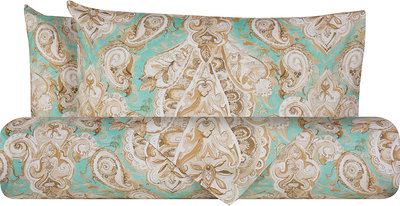 Biancheria Letto Parure letto in cotone Paisley verde