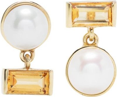 Orecchini Earrings Pair Perla+baguette ct Epdce100icyg09k