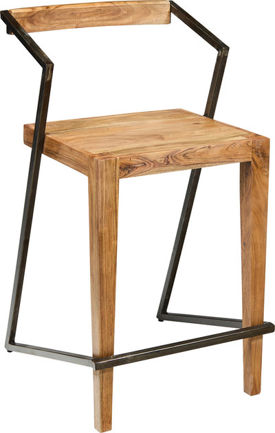 Sedie e sgabelli Set 4 Boston - sgabelli alto ferro e legno