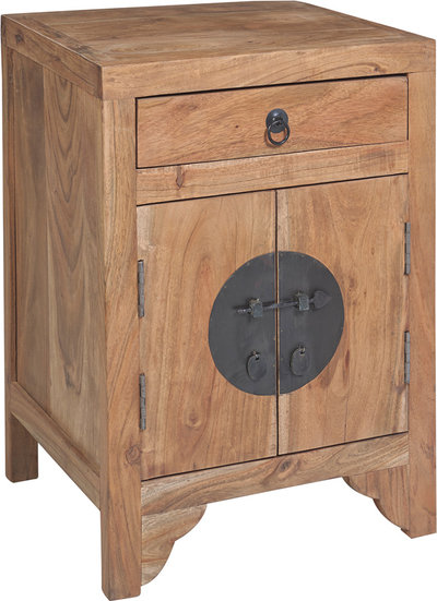Comò e comodini Stone - comodino 1 cassetto e 2 sportelli in legno