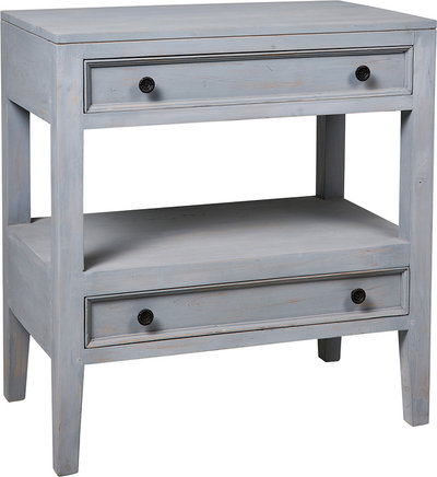 Comò e comodini Heloise - mobiletto comodino 2 cassettini grey vintage