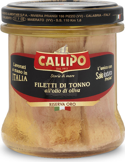 Tonno in olio d'oliva 12 vasetti - Riserva Oro filetti tonno olio di oliva in vetro