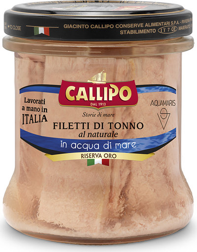 Tonno in olio d'oliva 12 vasetti - Riserva Oro filetti tonno acqua di mare in vetro