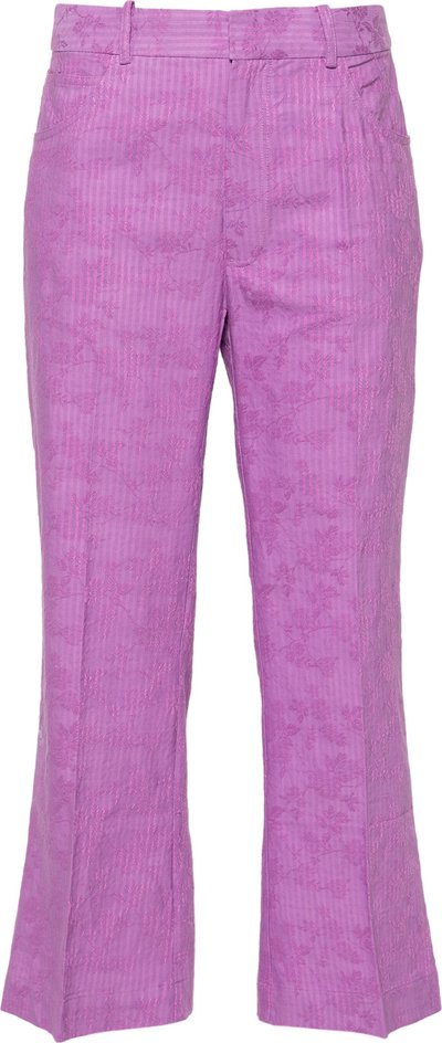 Casual Miso Stripe Pants Slim Cropped 2400362