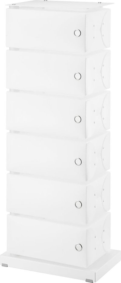 Oggetti funzionali Scarpiera 6 cassetti Fluida , bianco