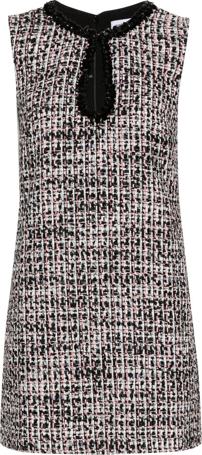 Vestiti Black Boucle Embellished Mini Dress Pf24173sb