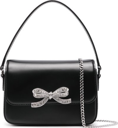 Borse a spalla Black Leather Micro Bag Pf24309sb