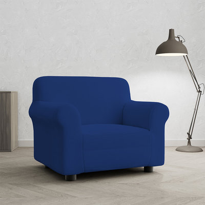 Copridivani DATEX - Copridivano bielastico sagomato, tessuto a struttura liscia estensibile PIU’ BELLO, blu elettrico 811