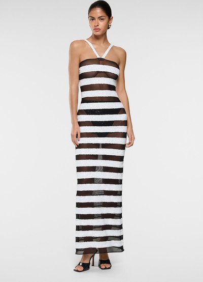 Paillettes Stripes Dress Pdf246