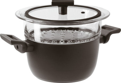 Padelle e pentole Cuocivapore - Rotondo - Ø 20,0 cm - h 11,5 cm - 3,100 l - Titan Pro Double Induction
