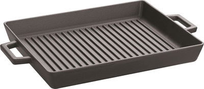 Padelle e pentole Bistecchiera Cm 26X32 Ghisa Smaltata Nera