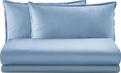 AURORA Completo letto matrimoniale, Azzurro