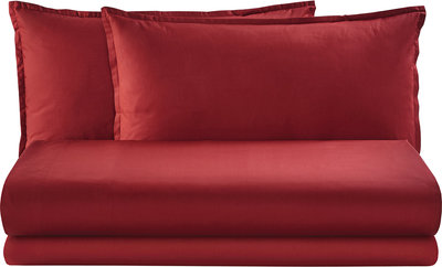 AURORA Completo letto matrimoniale, Rosso